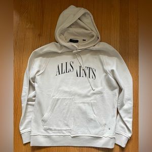 Men’s All Saints Cream Hoodie Sweatshirt